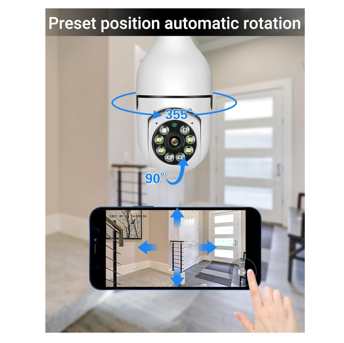 Camara bombillo de seguridad 360°